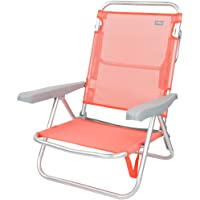 Aktive 62627 - Silla baja plegable reclinable- coral